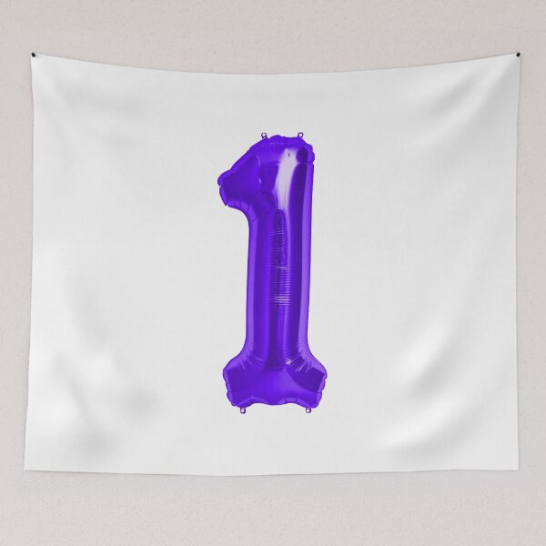 Item preview, One Number 1 Metallic Purple Mylar Foil Helium Balloon for First Birthday or Anniversary designed and sold by Birthdates.