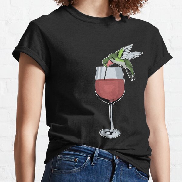 Hummingbird Wine Tshirt Bird Spirit Animal Wine Hummingbird Classic T-Shirt