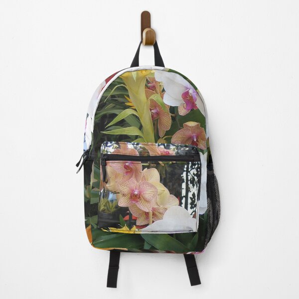 Item preview, Colorful Orchids in Front of Wrought Iron Gate designed and sold by KarenZuk.