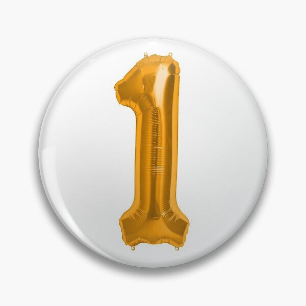 Item preview, One Number 1 Metallic orange Mylar Foil Helium Balloon for First Birthday or Anniversary designed and sold by Birthdates.