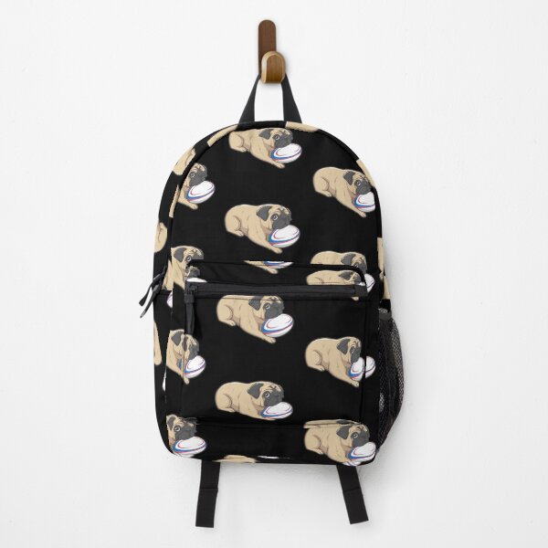 Item preview, Sleepy Rugby Pug Pattern Bags - Black designed and sold by LingLing-Me.
