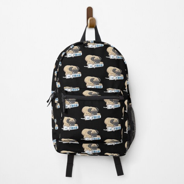Item preview, Pug Recharge Pattern Bags - Black designed and sold by LingLing-Me.