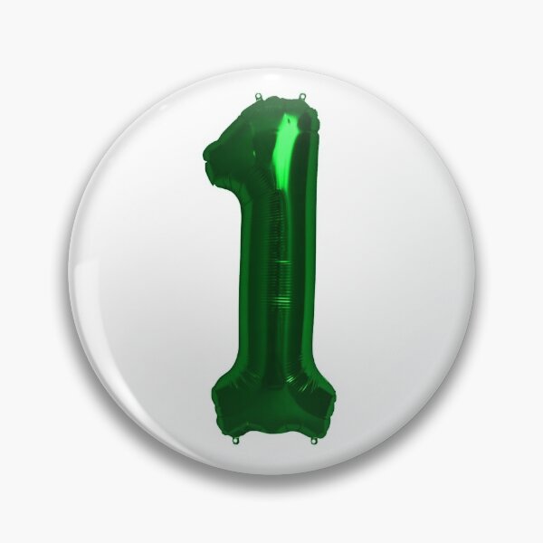 Item preview, One Number 1 Metallic Green Mylar Foil Helium Balloon for First Birthday or Anniversary designed and sold by Birthdates.