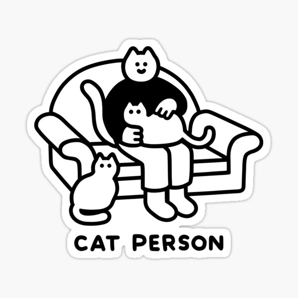 Cat Person Sticker