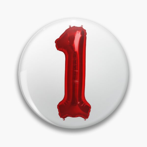 Item preview, One Number 1 Metallic Red Mylar Foil Helium Balloon for First Birthday or Anniversary designed and sold by Birthdates.