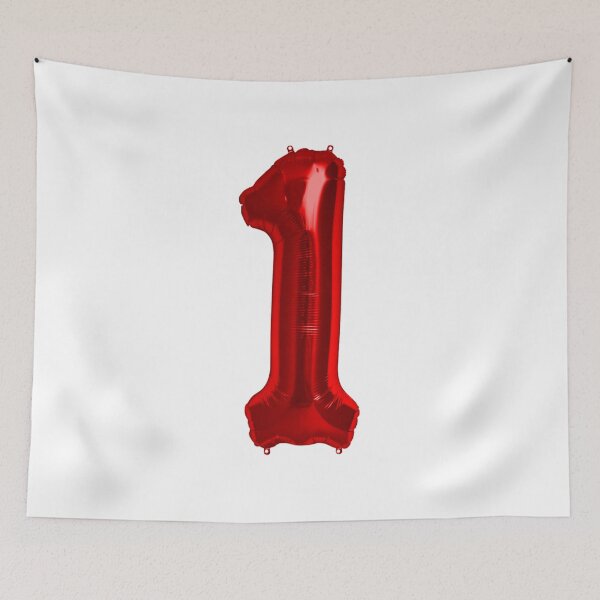 Item preview, One Number 1 Metallic Red Mylar Foil Helium Balloon for First Birthday or Anniversary designed and sold by Birthdates.