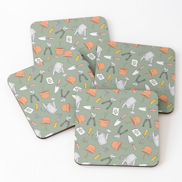 Item preview, Gardening Time - gardening tools on sage designed and sold by littlearrow.