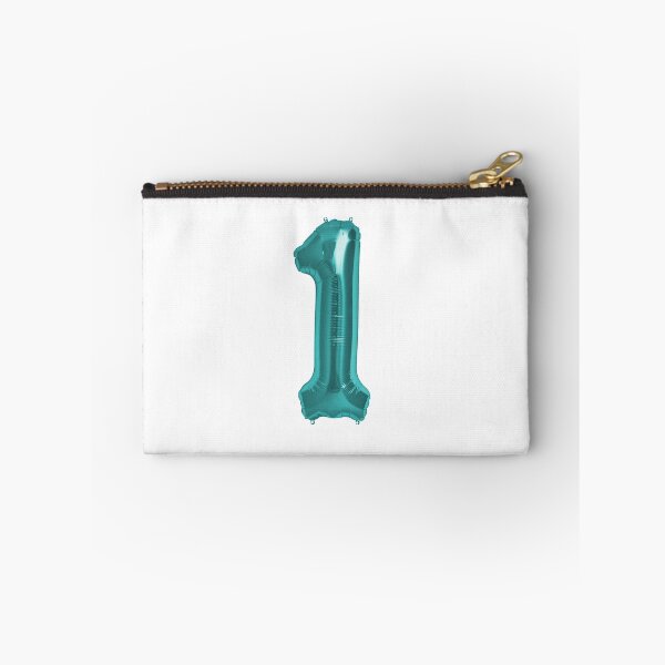 Item preview, One Number 1 Metallic Aqua Blue Mylar Foil Helium Balloon for First Birthday or Anniversary designed and sold by Birthdates.