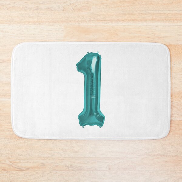 Item preview, One Number 1 Metallic Aqua Blue Mylar Foil Helium Balloon for First Birthday or Anniversary designed and sold by Birthdates.
