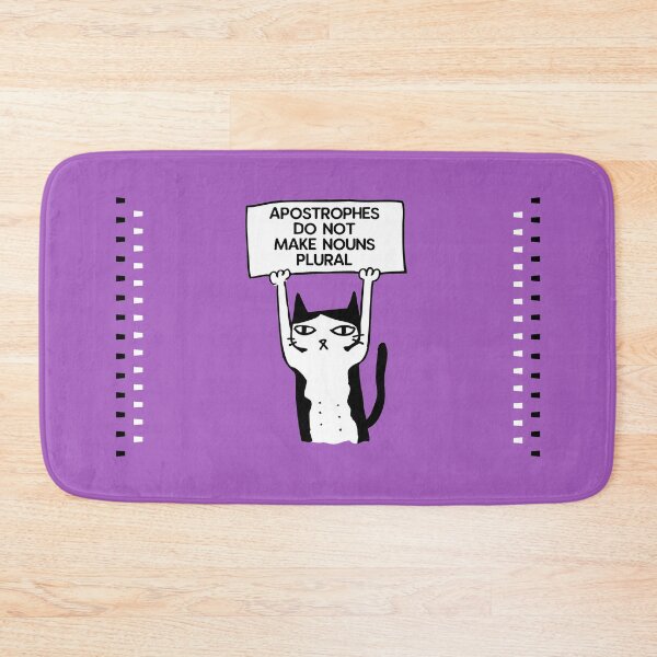 Item preview, Apostrophes do not make nouns plural cat purple designed and sold by GrammarDance.