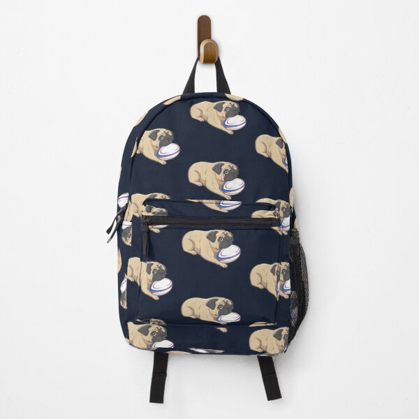 Item preview, Sleepy Rugby Pug Pattern - Navy Blue designed and sold by LingLing-Me.