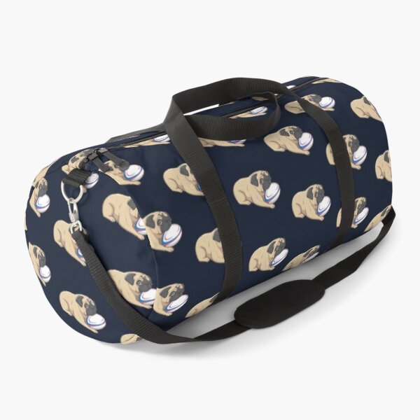 Item preview, Sleepy Rugby Pug Pattern - Navy Blue designed and sold by LingLing-Me.