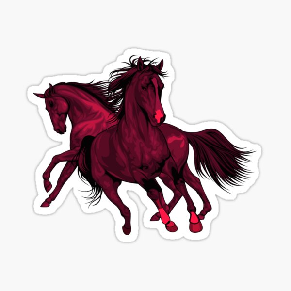 "Horse logo" Sticker by AngelMarchant Redbubble