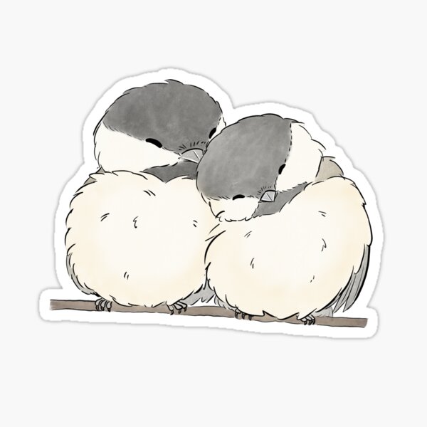 snuggly chickadees Sticker