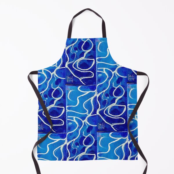 Item preview, blue abstract water acrylic painting designed and sold by trashcangoddess.