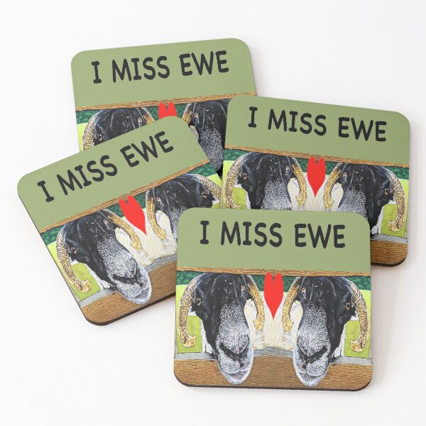 Item preview, I miss you Ewe Sheep design - missing you - miss you  designed and sold by IslesArt.