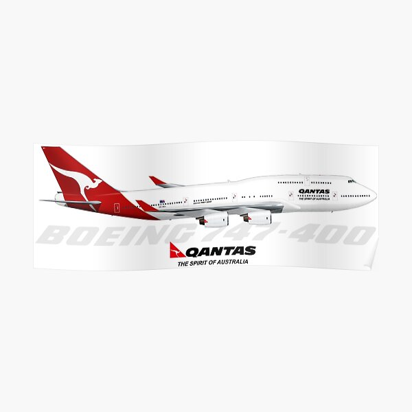 QANTAS 747 Poster
