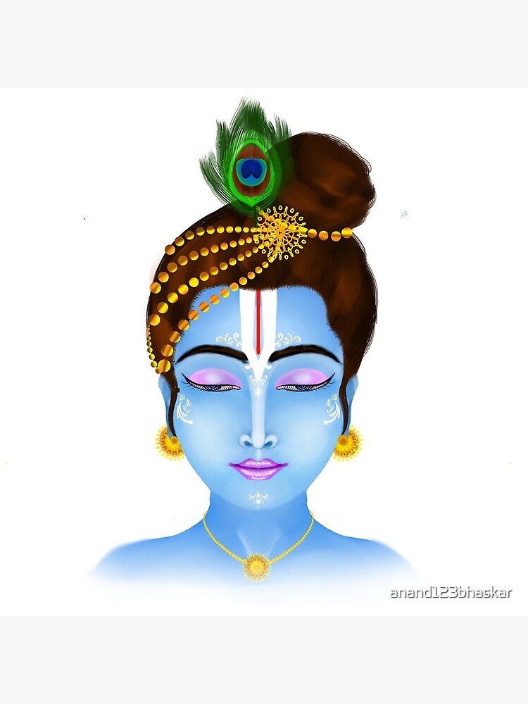 Lord Krishna by artist Krishnaprakash Vasant Martand | mixed-media Drawings  on Canson paper