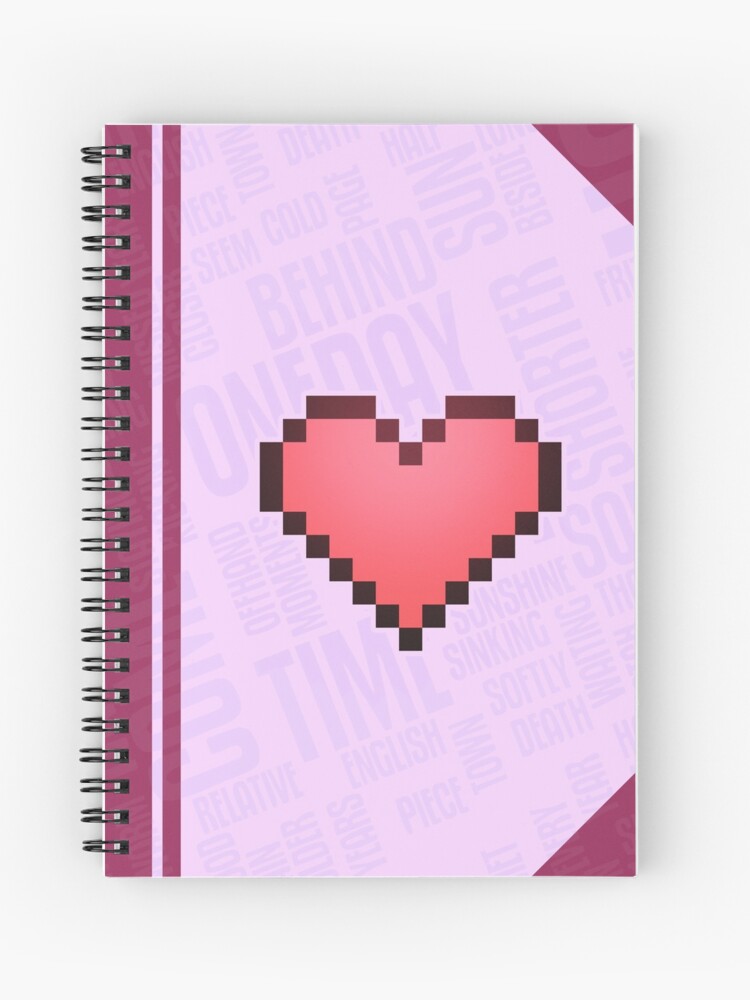 Thumbnail 1 of 3, Spiral Notebook, Pixel Heart designed and sold by heavenly-roads.