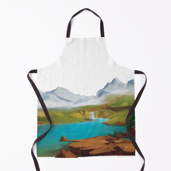 Item preview, mountain peak near body of water, Natural landscape Nature Illustration, Snow Mountain scenery designed and sold by Halalolo.