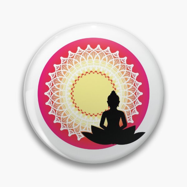 Item preview, Buddha - The Peaceful Meditating Enlightened Soul Mandala Print Design GC-092-13 designed and sold by GraphicCharms.
