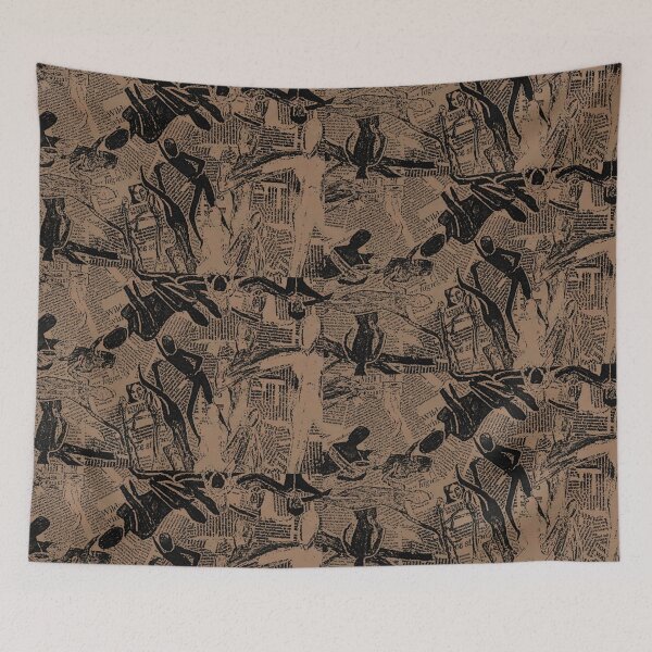Item preview, Newspaper Tan/Black Print Design designed and sold by bringmynopegame.