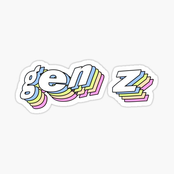 "gen z " Sticker for Sale by meganchloe Redbubble