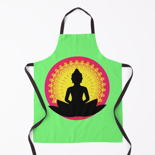 Item preview, Peaceful Meditating Buddha Silhouette - The Enlightened Soul Mandala Print Design GC-092-14 designed and sold by GraphicCharms.