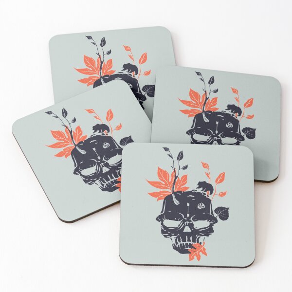 Item preview, Skull with tree leafs - Awesome skull lover Gift designed and sold by Teenation9.