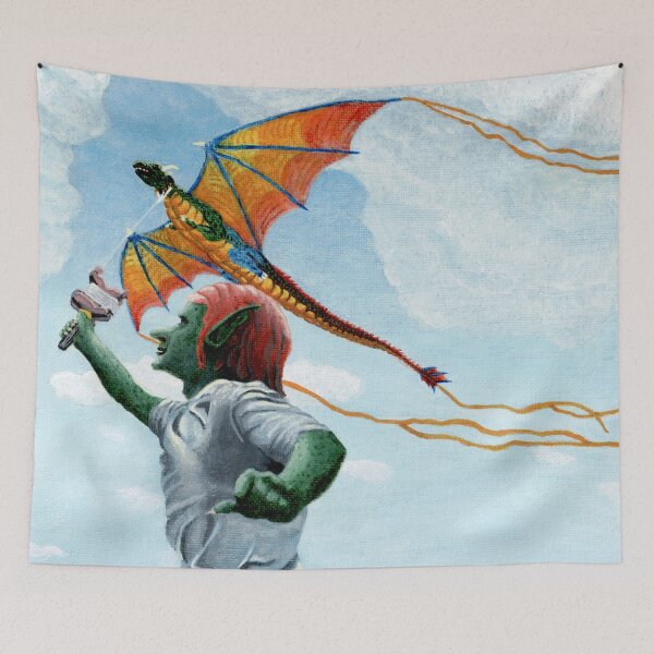 Item preview, Goblin Flying Dragon Kite Realistic Art designed and sold by HelmsArt.