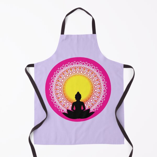 Item preview, Peaceful Meditating Buddha Silhouette - The Enlightened Soul Mandala Print Design GC-092-15 designed and sold by GraphicCharms.