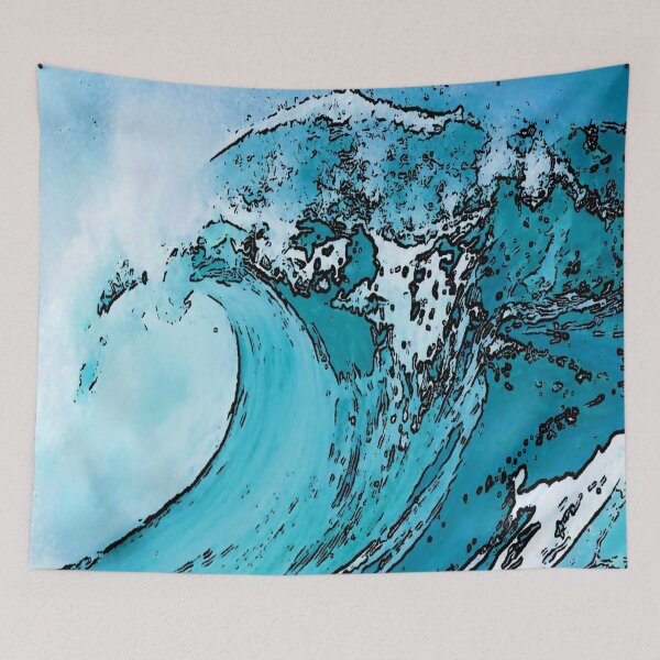 Item preview, Aqua wave designed and sold by 13thstreet.
