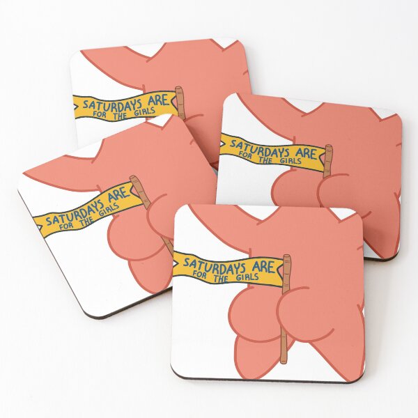 saturdays are for the girls patrick star Coasters (Set of 4)