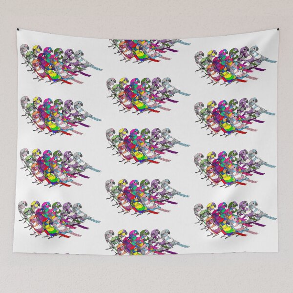 Item preview, LGBT+ Pride Conures designed and sold by AdoraBirdArt.