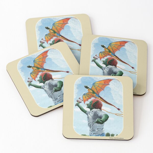Item preview, Goblin Kite Flying Monster Fantasy Image designed and sold by HelmsArt.