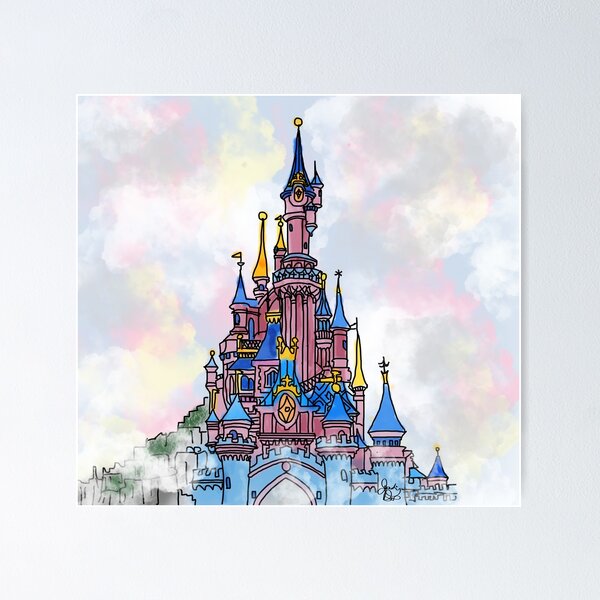 Disney Castle Canvas Wall Art Disney Castle Poster Disney Castle