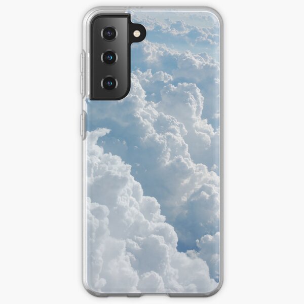 Weiße flauschige Wolken Samsung Galaxy Flexible Hülle