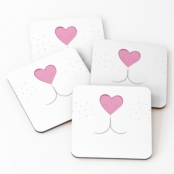 Item preview, Cute Pink Heart Nose Face designed and sold by LaHollyLuz.