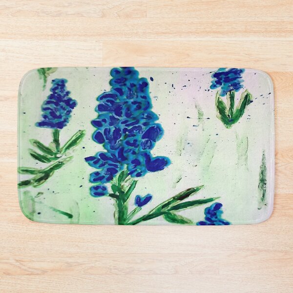 Item preview, blue bonnets on green designed and sold by dfwilliamson.