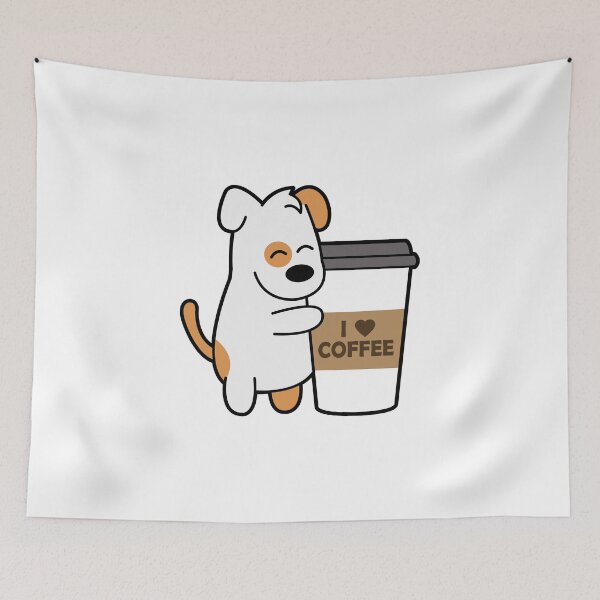 Item preview, Coffee loving dog designed and sold by nmdesigns1.