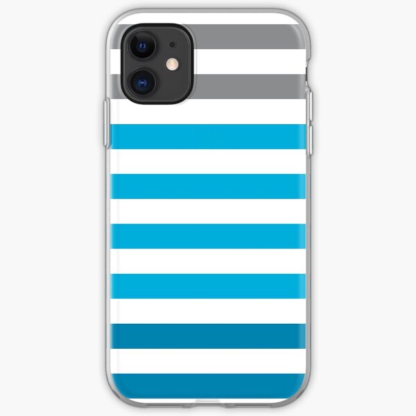 Stripes Gradient - Blue Coque souple iPhone