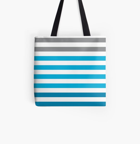 Stripes Gradient - Blue Tote bag doublé
