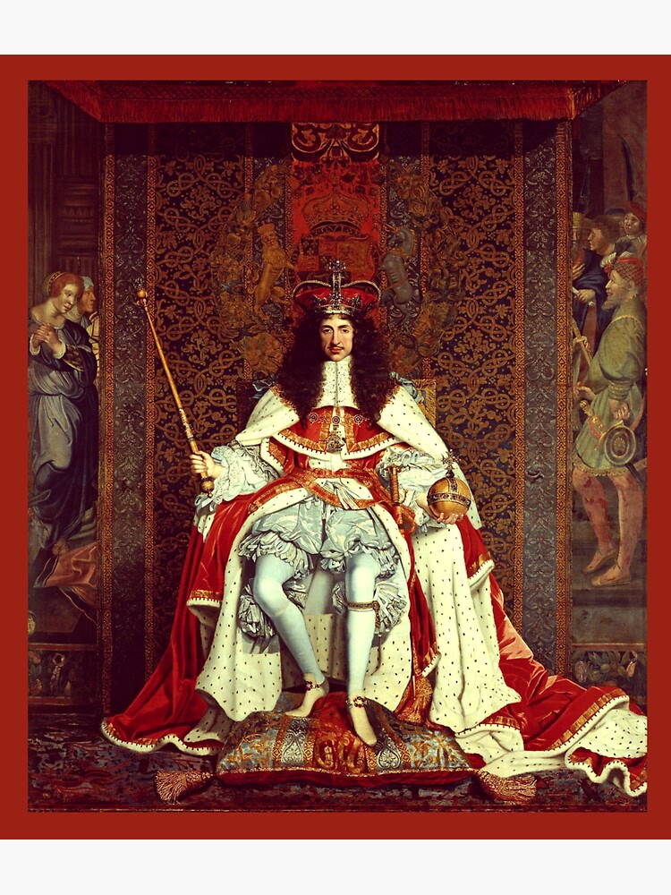 Thumbnail 3 of 3, Sticker, King Charles II Enthroned designed and sold by MoriVond.