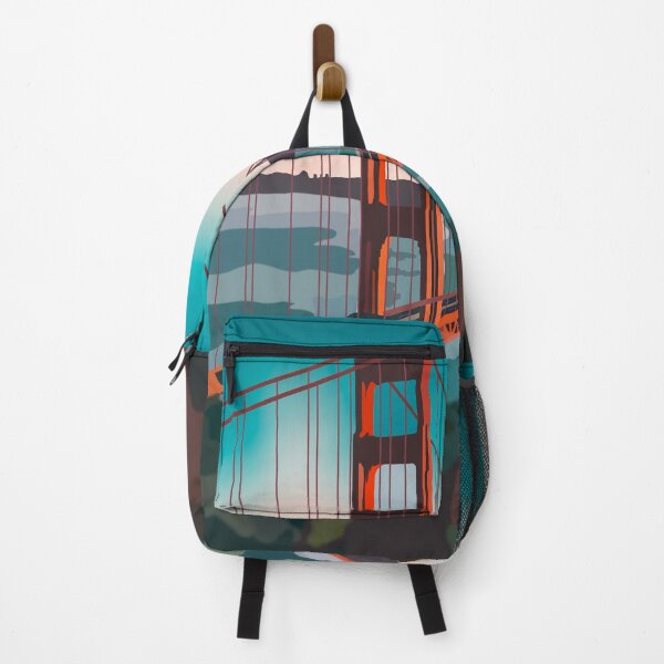 Item preview, sunset at the golden gate bridge, san francisco, digital illustration designed and sold by robinverheul.