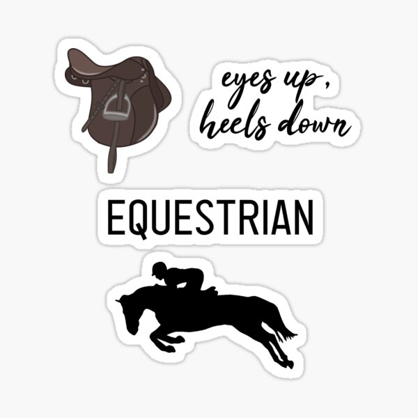 I Slow Down for Horses Horse Silhouette Bumper Car Sticker White 