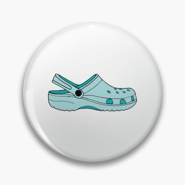 Light Blue Crocs Shoes Pin for Sale by the_ graphicsgal