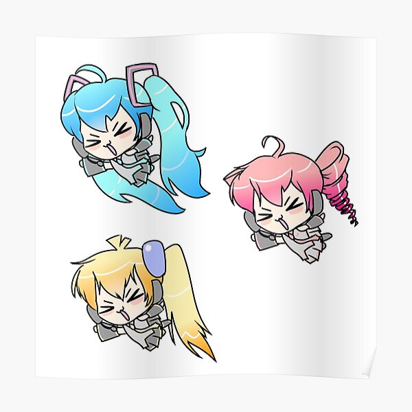 Chibi Triple Baka Squad Poster