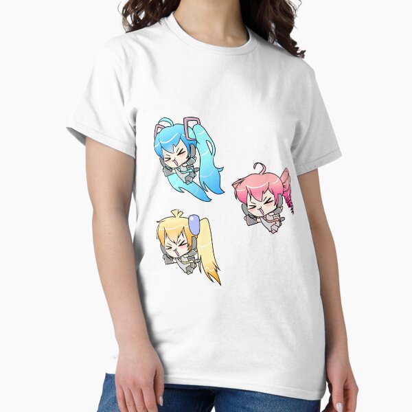 Vista previa del artículo con la obra «Escuadrón Chibi Triple Baka», diseñado y vendido por shopmirai.
