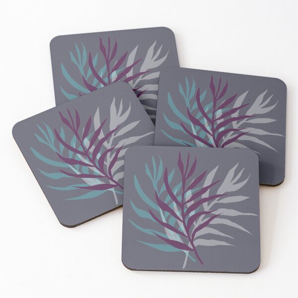Item preview, Palm leaves on the grey background - toned designed and sold by korasi.