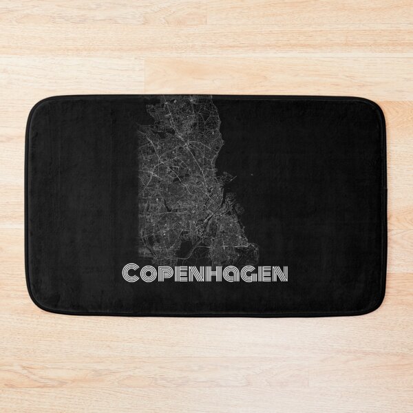 Item preview, copanhagen city road map black and white artistic simple , complex  designed and sold by rashadat.